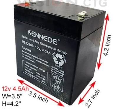 Picture of BN- 12V Battery 4.5 Ah Non spillable Lead Acid Battery .-Black
