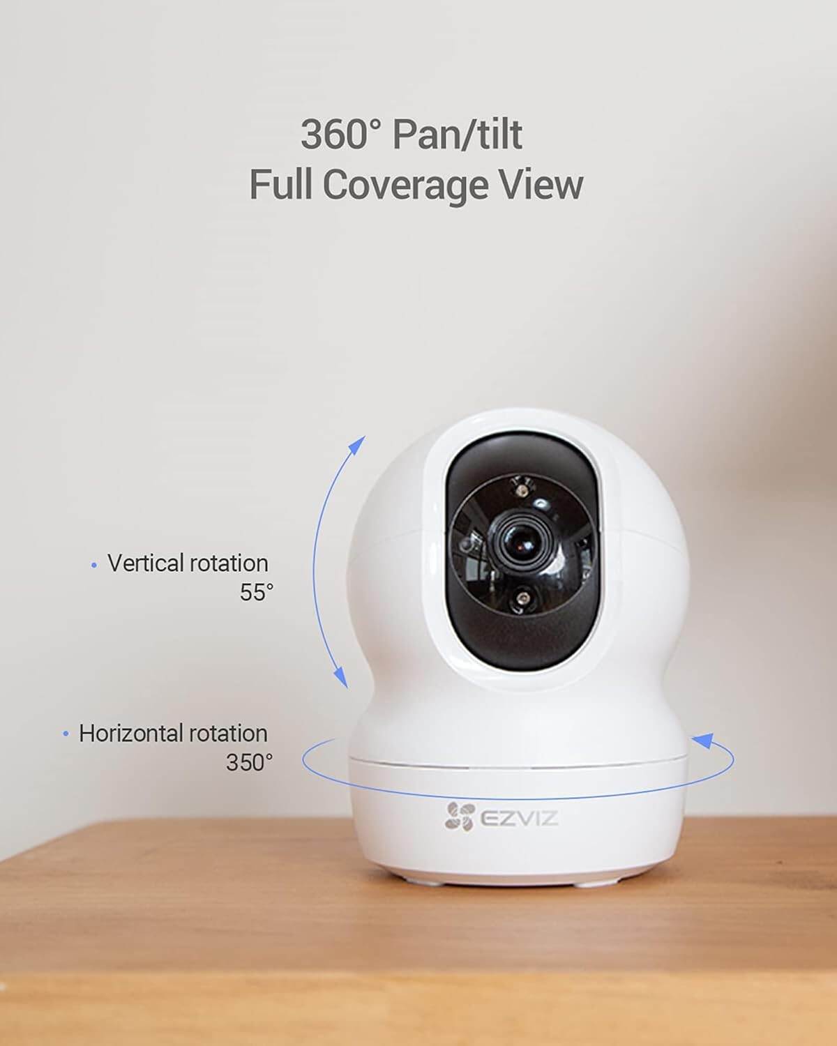 Picture of EZVIZ By Hikvision CP1 Lite 2MP (1y Official Warranty) Smart Wi-Fi Indoor Home Security Camera with 360° Pan-Tilt Coverage I Night Vision I Motion Detection I Sleep mode for Privacy I Smart Tracking  WiFi Camera-White
