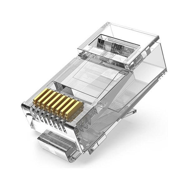 Picture of VENTION IDDR0-50 Cat.6 UTP RJ45 Connector Modular Plug - Transparent - 50 Pack-White