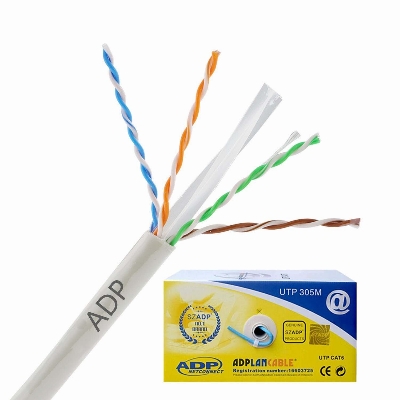 Picture of Cat 6 Cable ADP Internet LAN Cable 30M 100 (Feet) Approximate for CCTV/Internet-White