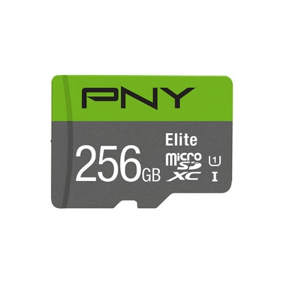 Picture of PNY Elite Class 10 U1 256GB microSD Memory Card - memory card for Smartphones, tablets, action & surveillance cameras, drones, computers  - Up to 100MB/s- class10 256GB Memory Card