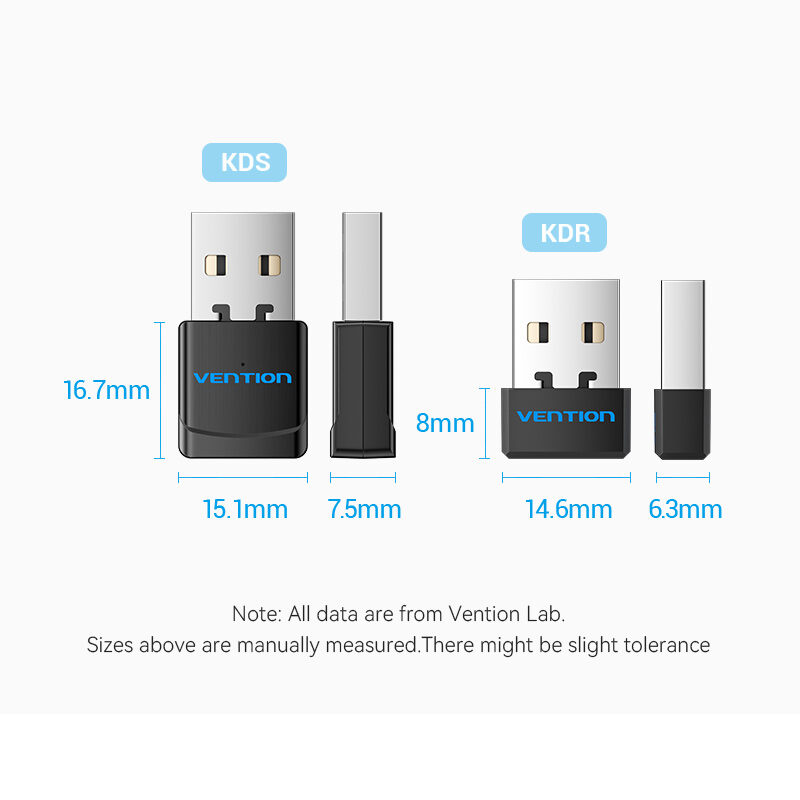 Picture of VENTION KDSB0(2.4+5GHz-1Year Warranty) USB Dual Band Wi-Fi Adapter-Black