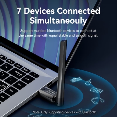 Picture of Vention KDUB0 (6DBi High gain antenna,650MBPS,2.4+5GHz,with Bluetooth,1Y Warranty)  Dual Band USB Network receiver+Bluetooth Adapter