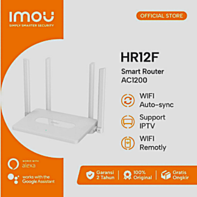 Picture of Imou Dual-Band AC1200(HR12F-1Year Warranty)8mb Flash+64MB Ram, Imoulife app,IPTV,4x5dBi antenna,32Clint High Capacity, Guest Network,Dual-Band WiFi Router-White