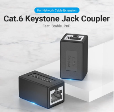 Picture of VENTION Cat.6 1-pc FTP Keystone Jack Coupler-Black