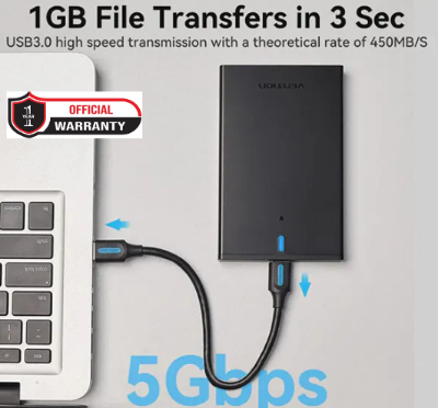 Picture of Vention 2.5 Inch  (USB 3.0 Micro-B) Black SATA Hard Drive Portable Enclosure HDD Case-Black