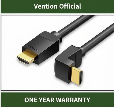 Picture of VENTION AARBI HDMI Right Angle Cable 90 Degree 3M Black-Black