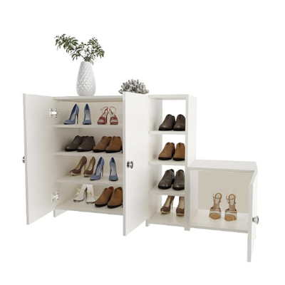 Picture of Elegant Footwear Organizer for Entryway & Home (White)