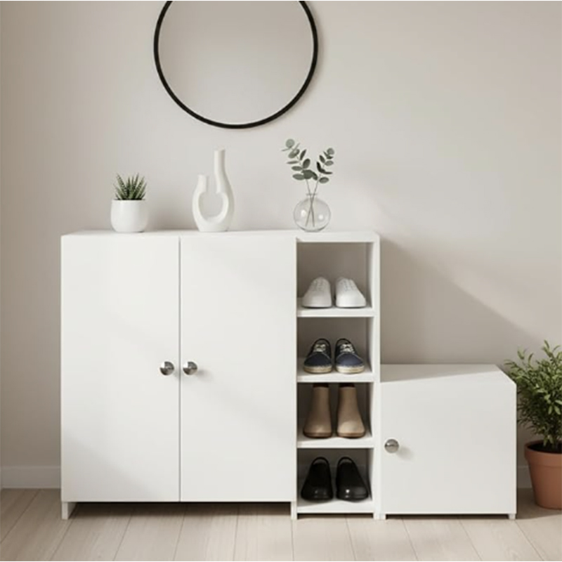 Picture of Elegant Footwear Organizer for Entryway & Home (White)