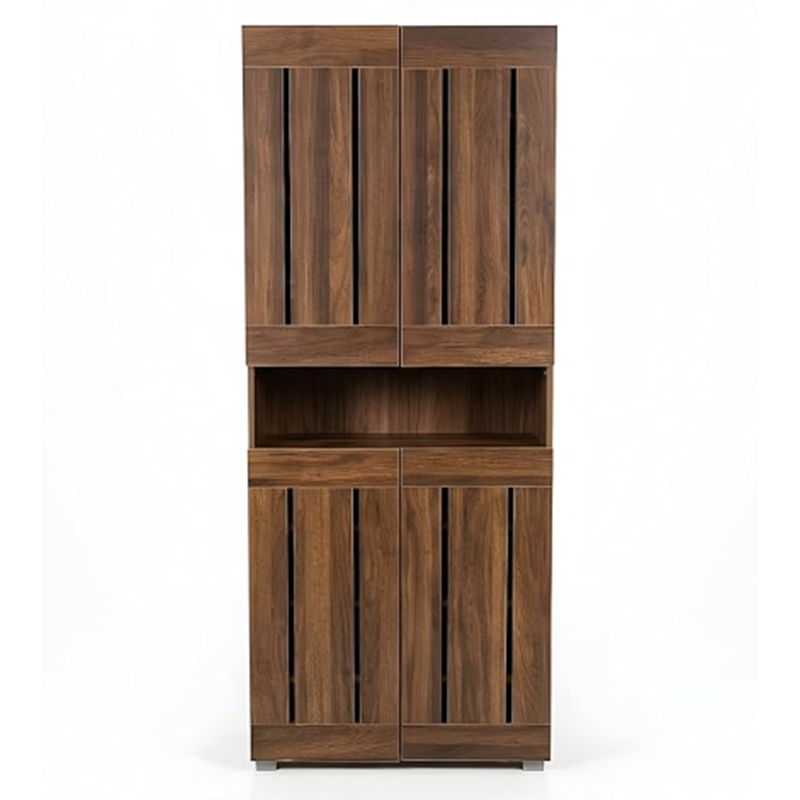 Picture of Four Door Engineered Wooden Spacious Storage Kitchen Cabinet