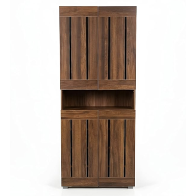 Picture of Four Door Engineered Wooden Spacious Storage Kitchen Cabinet