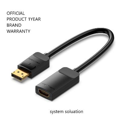 Picture of Vention DP to HDMI 4K 60Hz Converter  1 Year Warranty ( 0.15M )  Black-Black