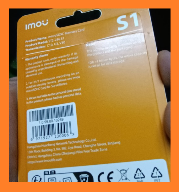 Picture of IMOU 256 GB SD/ MEMORY CARD S1 PLUS - 256GB