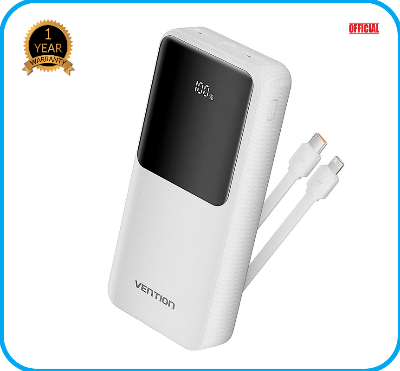 Picture of VENTION FHLB0 20000mAh 22.5W LED Display Power Bank-White