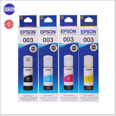 Picture of Epson 003 Ink Bottle FULL SET (003 Ink Bottle Color: Black, Cyan, Magenta, Yellow ) For (L3100, L3101,L3110, L3150)