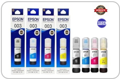 Picture of Epson 003 Ink Bottle FULL SET (003 Ink Bottle Color: Black, Cyan, Magenta, Yellow ) For (L3100, L3101,L3110, L3150)