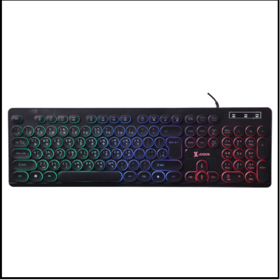 Picture of XJOGOS KB73R(1Y Warranty) BACKLIT USB-BANGLA BLACK KEYBOARD-Black