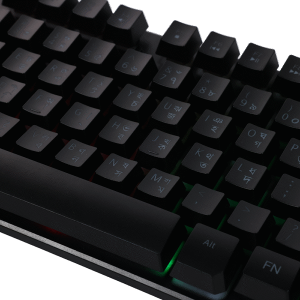 Picture of XJOGOS KB72R BACKLIT USB-BANGLA BLACK BLACK KEYBOARD-Black