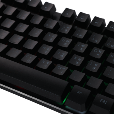 Picture of XJOGOS KB72R BACKLIT USB-BANGLA BLACK BLACK KEYBOARD-Black