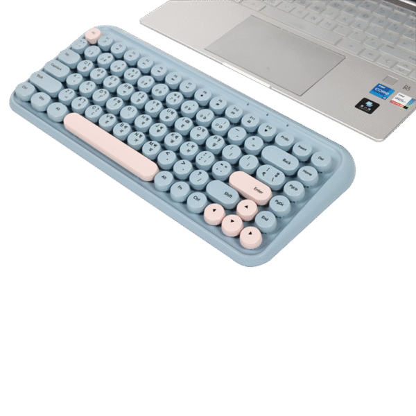 Picture of Xtreme K898W(1Y Warranty)Wireless Sky Blue-Light Pink Keyboard with Bangla