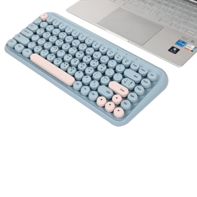 Picture of Xtreme K898W(1Y Warranty)Wireless Sky Blue-Light Pink Keyboard with Bangla