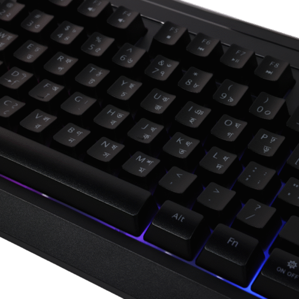 Picture of Xtreme K502R(1Y Warranty) RGB Backlit Wired Black Keyboard with Bangla
