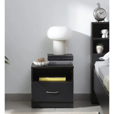 Picture of Elegant Bed Side Table In Wenge Finish With Drawer