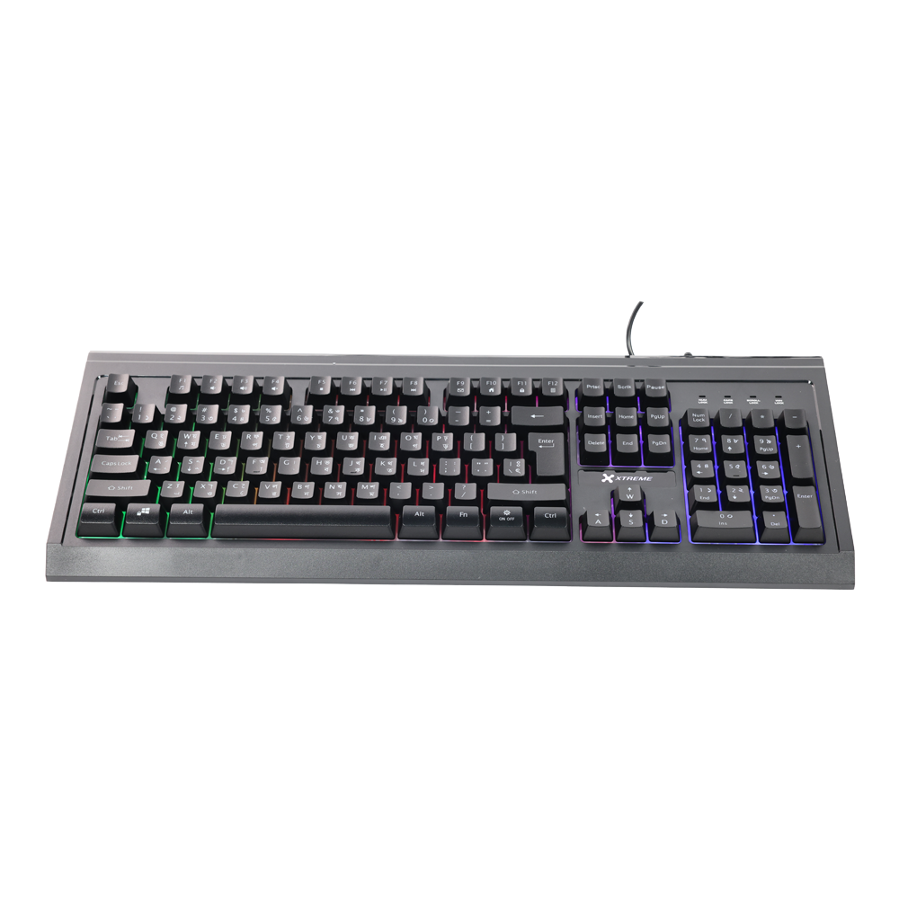 Picture of XTREME K502C(1Y Warranty) RGB BACKLIT USB-BANGLA COMBO BLACK KEYBOARD, MOUSE, HEADPHONE & MOUSE PAD-Black