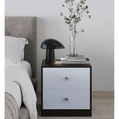 Picture of Bed sSide Table In Wenge & Cold White Finish