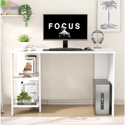Picture of Computer Desk With One Tier Shelves PC Laptop Study Table For Office Home Workstation