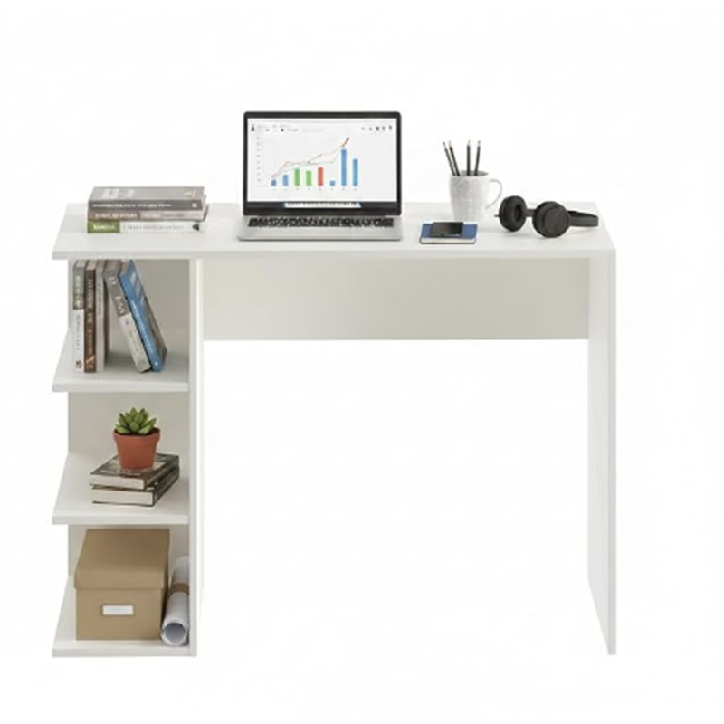 Picture of Study Table with Under Desk Storage Shelf - Desktop Table for PC, Laptop, Study, Drawing, Gaming Computer Table Office Furniture for Home Office