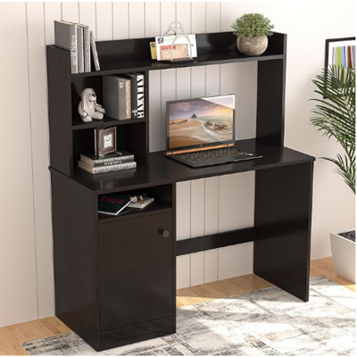 Picture of Callas Engineered MB Study Table With Hutch & Bottom Storage, Office Work Desk For Laptop Study Computer Table for Home (Black/White&Multycolor)