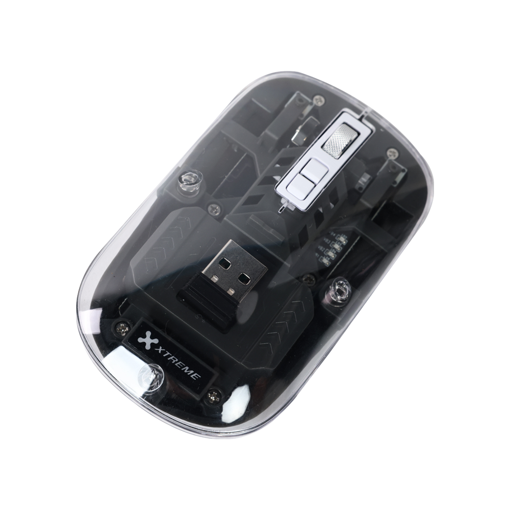 Picture of Xtreme WM10T(1Y Warranty)  RGB Wireless Rechargeable Dual Mode Transparent Mouse-Black