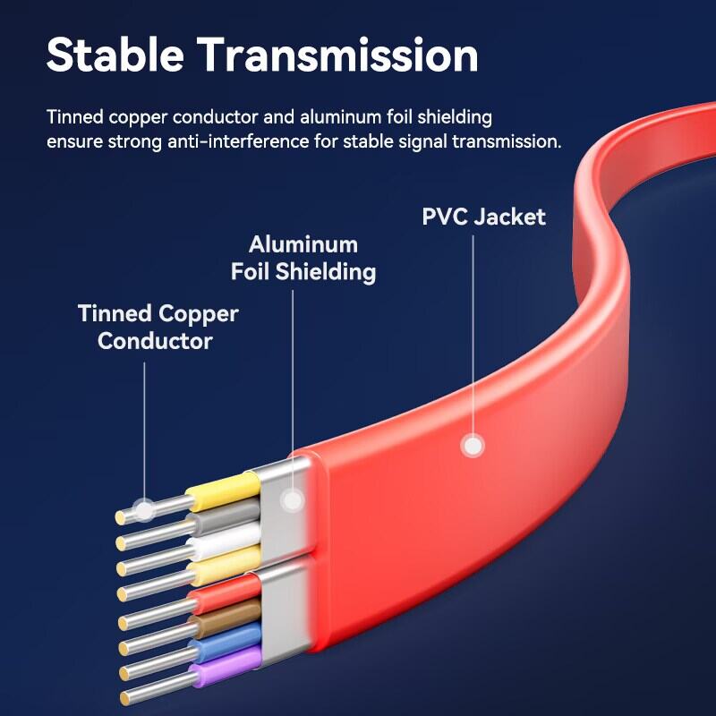 Picture of VENTION KDDRD(6gbps,Gold-Plated,Tinned Copper) 0.5M Red  SATA 3.0 Cable