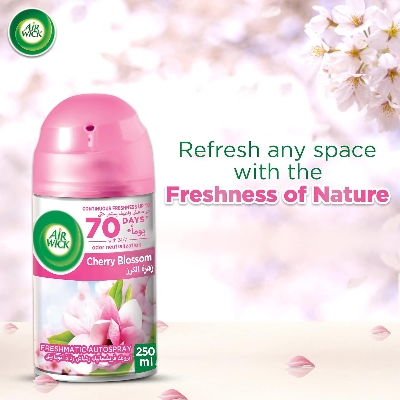 Picture of Air Wick Cherry Blossom Automatic Air Freshener Refill 250ml