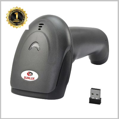 Picture of SUNLUX XL-9309B 1D Laser Wireless Handheld Barcode Scanner-Black