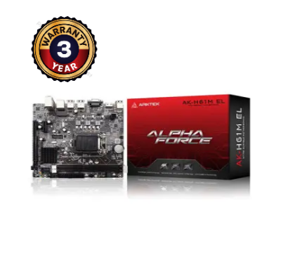 Picture of ARKTEK AK-H61M EL (2nd & 3rd Gen/M.2 Slot,DDR3 Ram slot- 3Y warranty) micro-ATX PC 61 Motherboard