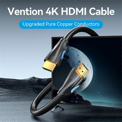 Picture of VENTION AAHBI AAH Series 3m HDMI Cable 4K Male to Male Cord for Laptops Projectors Xbox TV-Black