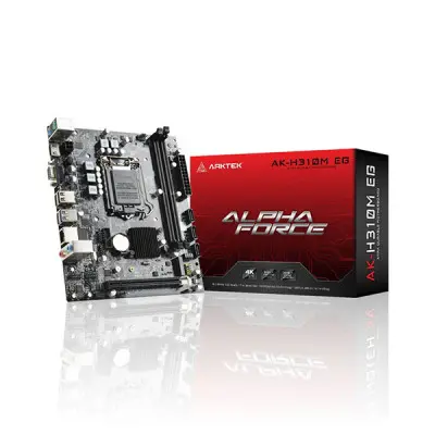 Picture of ARKTEK MOTHERBOARD H310M, (INTEL 6TH,7TH,8TH,9TH GEN SOCKET,DDR4,NVME,HDMI,VGA,USB) 3Y Warranty,M.2 Slot) micro-ATX 310 Motherboard