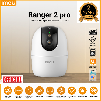 Picture of Imou Ranger 2 Pro (3MP) SMART WiFi Indoor IP CAMERA + 64GB SD CARD exclusive COMBO Package-White
