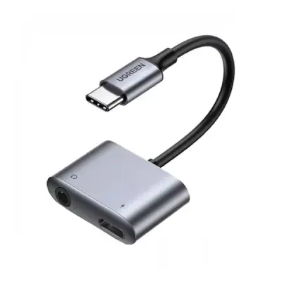 Picture of UGREEN CM231 (60164) 2-in-1 USB C to 3.5mm Adapter - Charging and Listening Simultaneously - High-Quality Sound - PD3.0 Fast Charging
