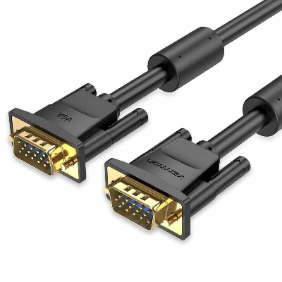 Picture of VENTION VGA(3+6 Monitor) Male to Male Cable with ferrite cores 1M/39 Inch good quality VGA Cable-Black