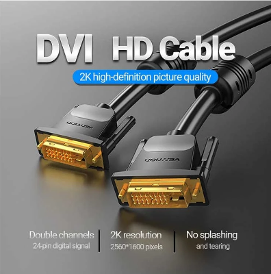 Picture of VENTION DVI (24+1,1y warranty) Male to Male 3Meter DVI Cable-Black