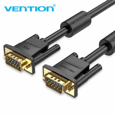 Picture of VENTION VGA(3+6,1y warranty) Male to Male with ferrite cores 3 Meter/9.84 feet Best quality VGA Cable-Black