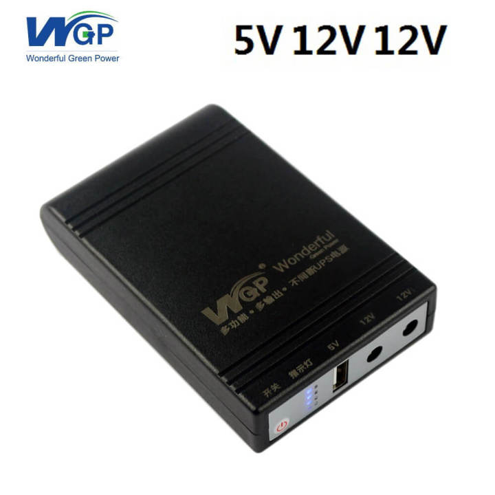 Picture of WGP Mini UPS (5V 12V 12V ) 10400mAh Volt Output for Router, Onu, CC Camera Backup With Charger