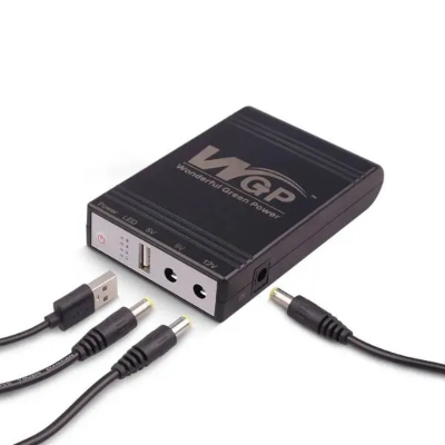 Picture of WGP Mini UPS (5V 12V 12V ) 10400mAh Volt Output for Router, Onu, CC Camera Backup With Charger