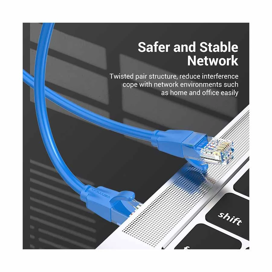 Picture of Vention IBELJ Cat-6 UTP,  5  Meter, Blue Network Cable-Blue