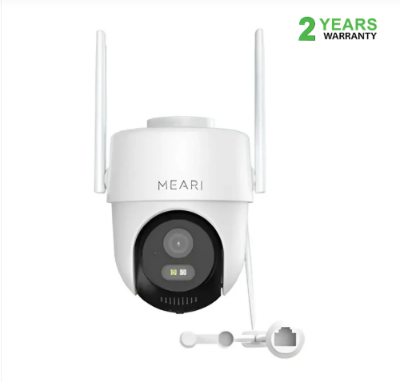 Picture of Meari S2 Plus (Last 7 days 10 years Cloud Storage Free/30meter/2 way talk/Color LED light) 2y warranty 4MP Outdoor Smart PTZ WiFi Camera-White