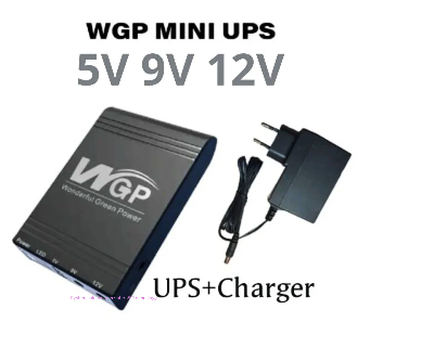 Picture of WGP (5V, 9V, 12V Output) Mini UPS- Router + ONU Backup Up To 8 Hours with Charger 10400mAh Mini UPS
