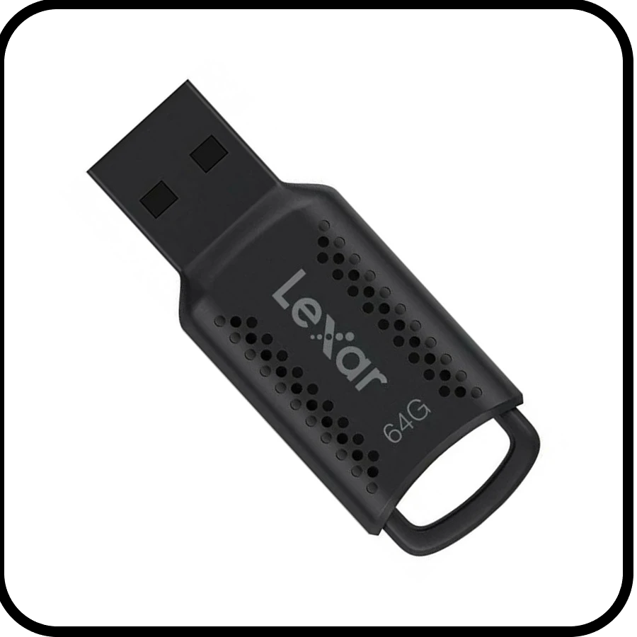 Picture of Lexar JumpDrive V400 64GB USB 3.2 Gen 1 Black Pen Drive ( Life Time Warranty )-Black